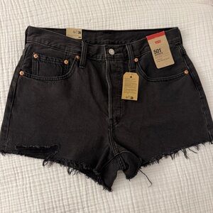 Levi's 501 Women's Black Jean Shorts High Rise